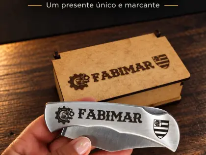 Canivete de Inox com Estojo personalizados