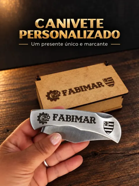 Canivete de Inox com Estojo personalizados