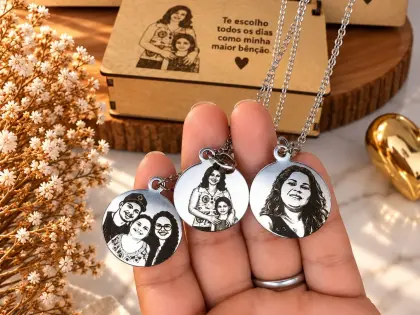 Correntes e Pingentes com Foto personalizadas