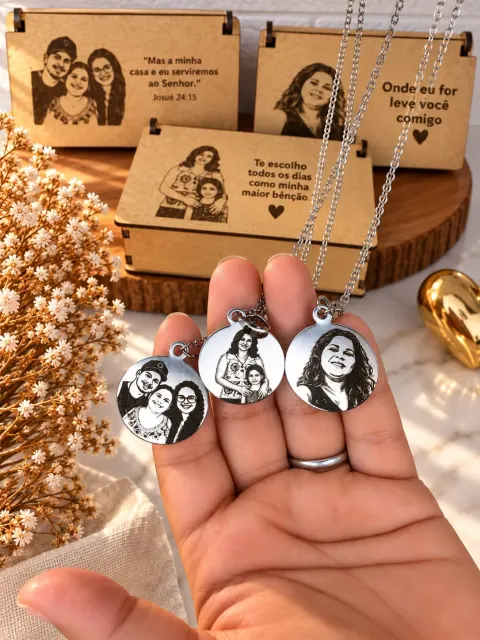 Correntes e Pingentes com Foto personalizadas