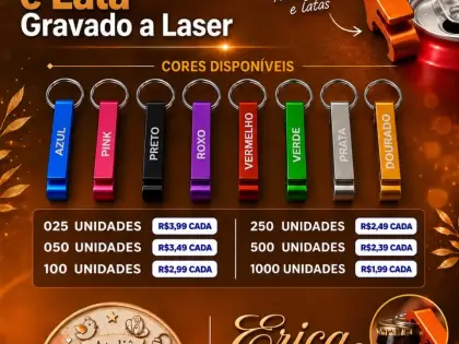Chaveiro e Abridor de Garrafas e Latas Personalizado