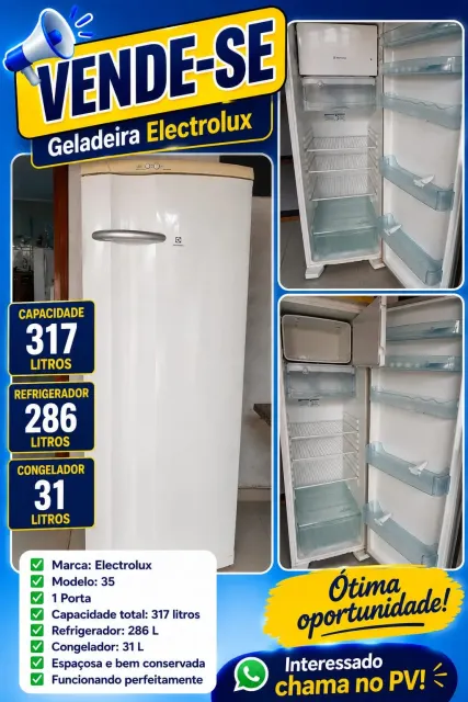 Geladeira Electrolux 317 Litros